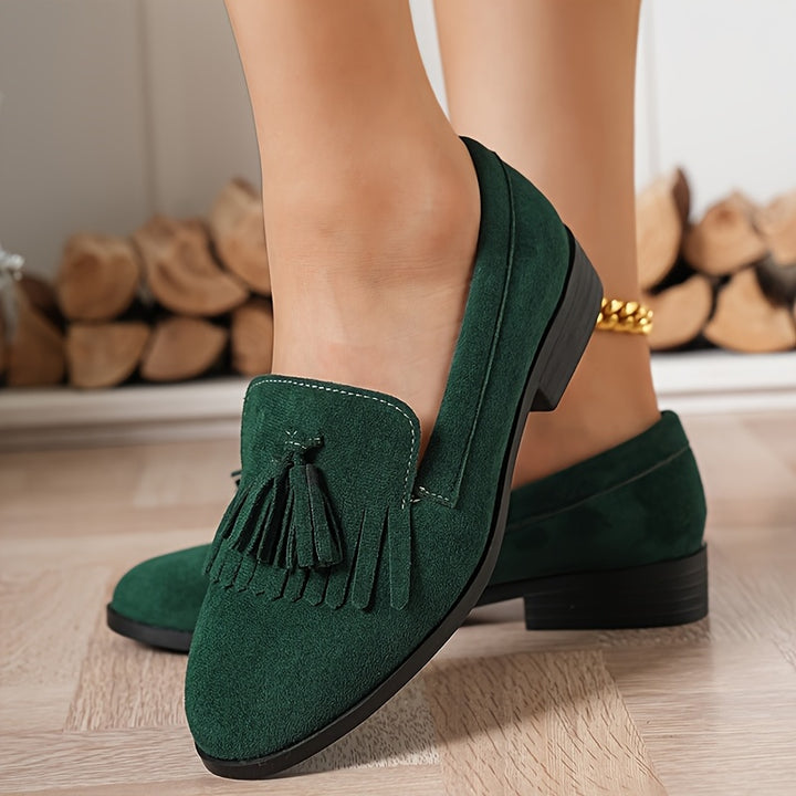 British-style Ruffle Thick-sole Chunky Heel Women's Loafers