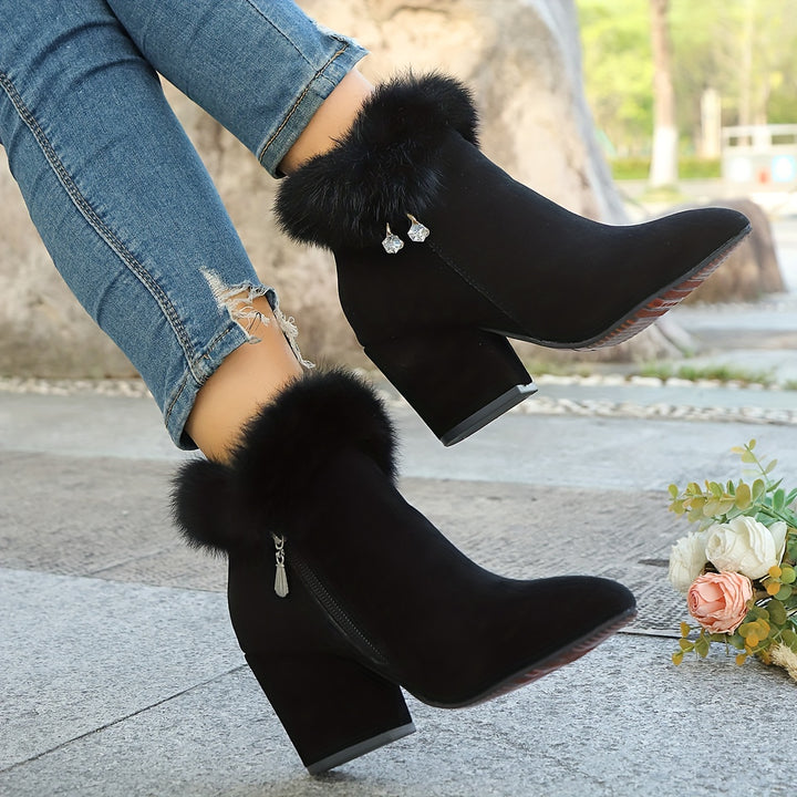 Women's Short Boots with Pointed Toes