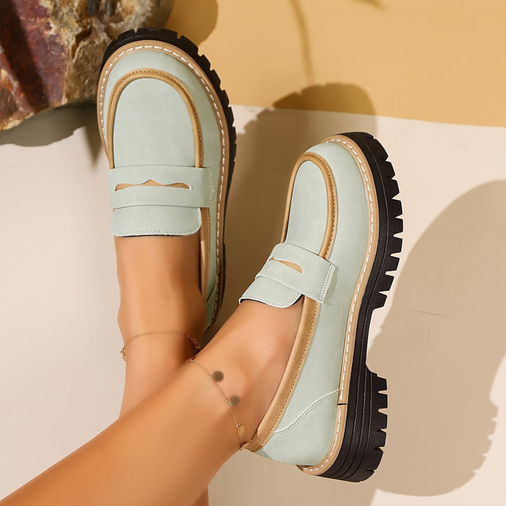 Light Blue Chunky Loafers
