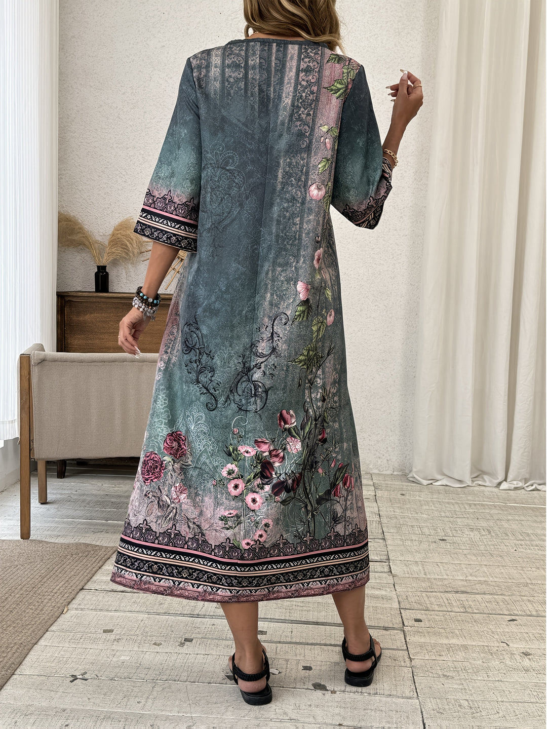 Patchwork Maxi Dress