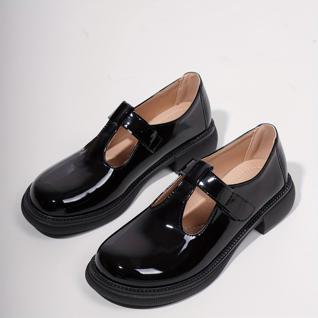 Round Toe T-Bar Shoes