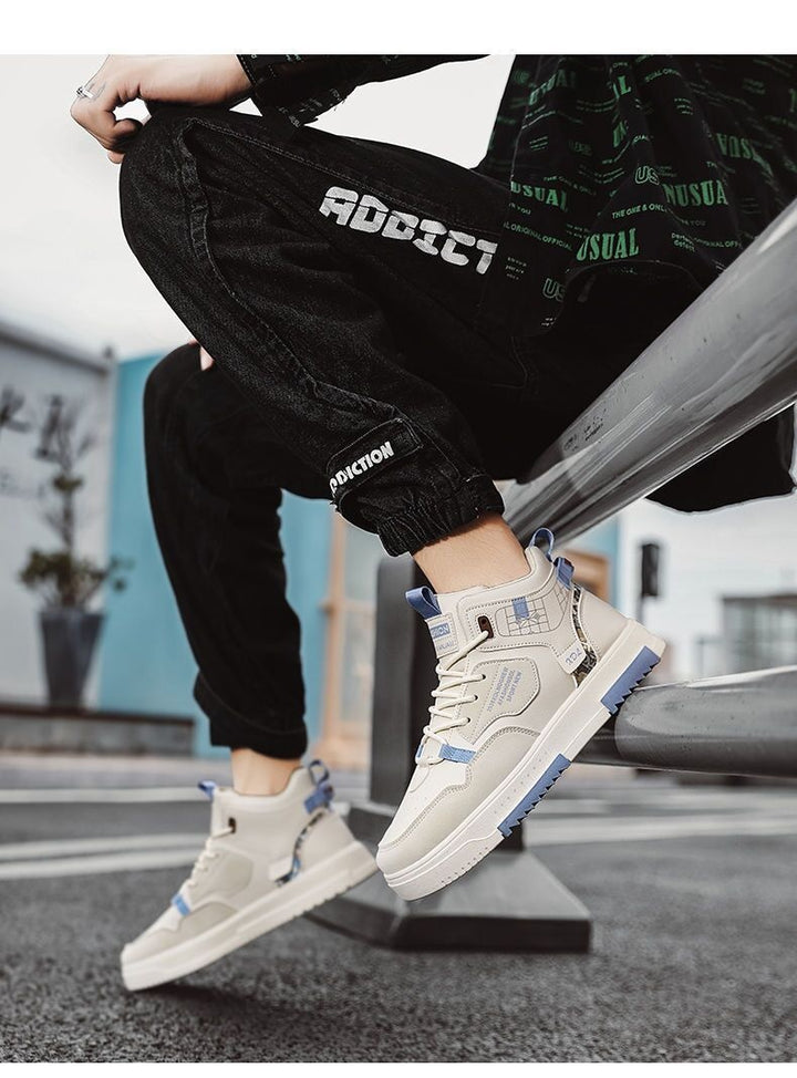 High-top Men's Flat Sneakers