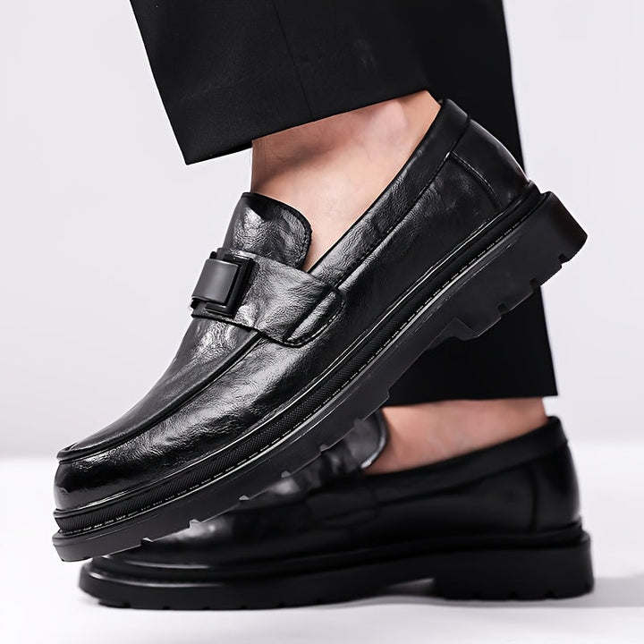Classic Loafers with Buckle Strap