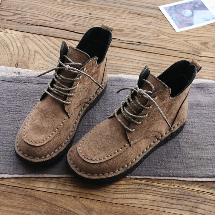 Soft Sole High-Top Lace-Up Women's Boots