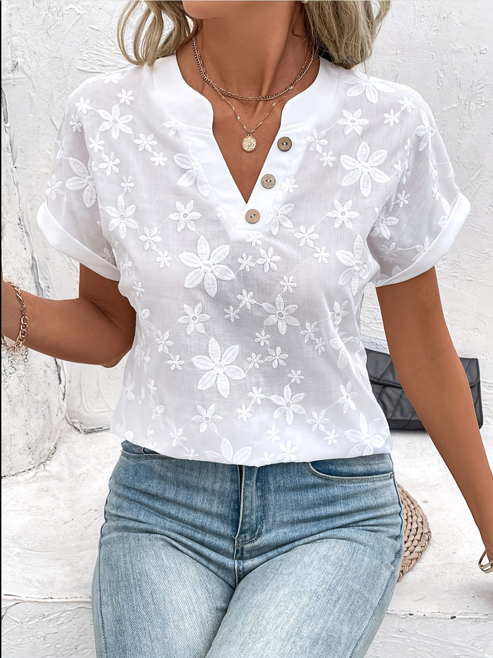 Embroidered Floral Shirt