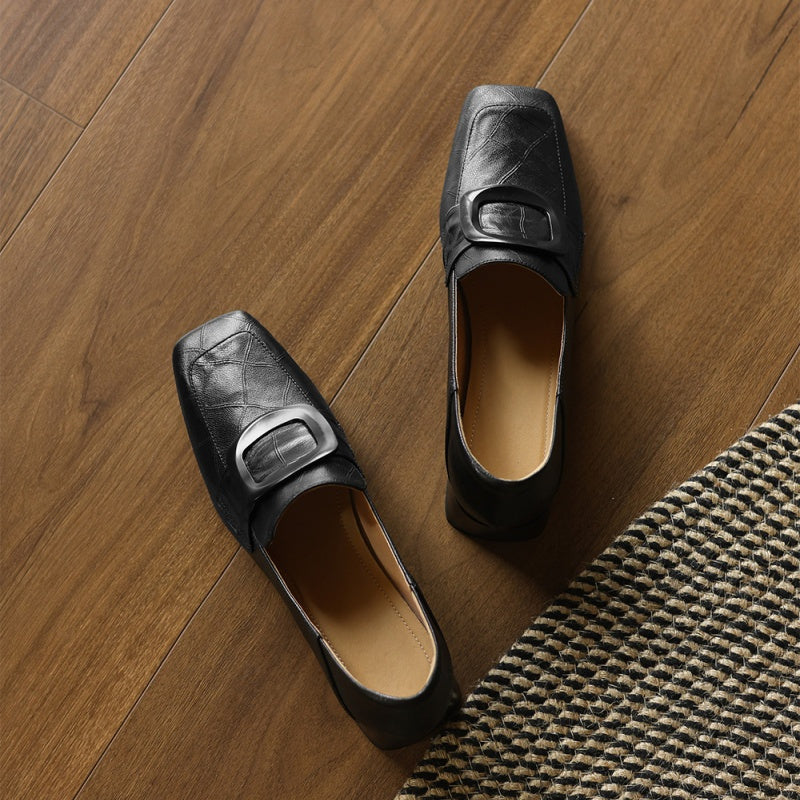 Block Heel Loafers