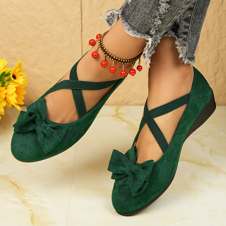 Women's Ballet Flats with Bow Detail