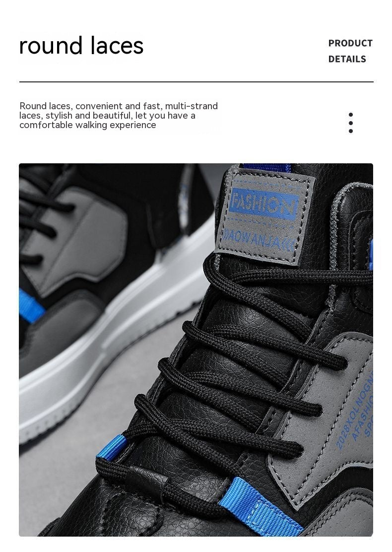 High-top Men's Flat Sneakers
