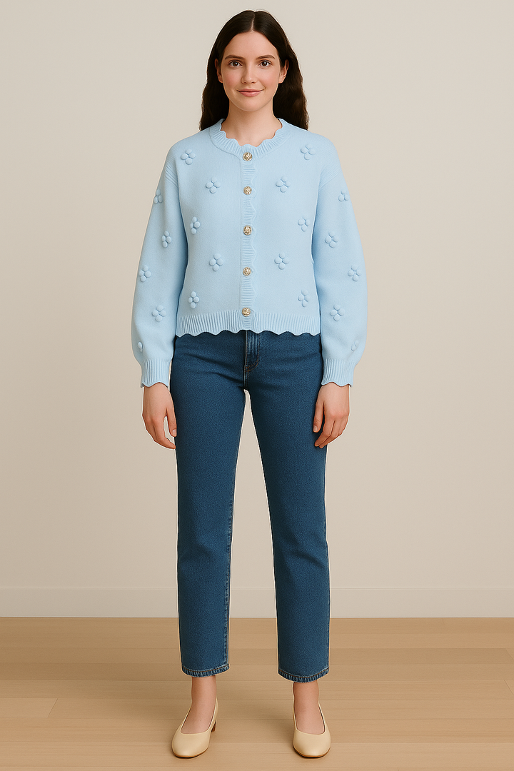 Embroidered Flower Sweater