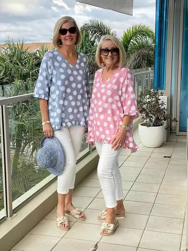Relaxed V-neck Blouse