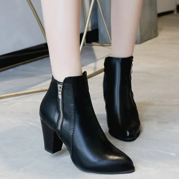 Retro Zipper Boots