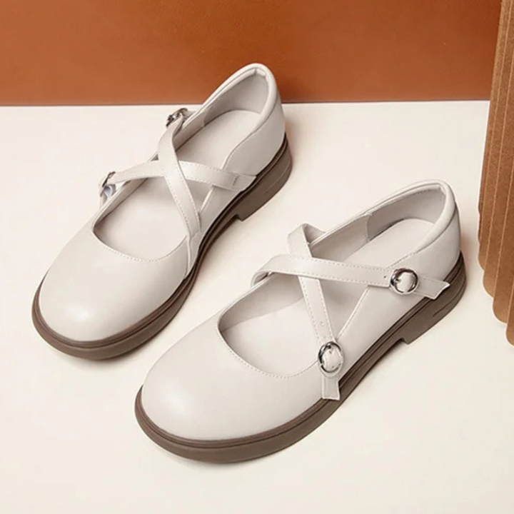 Low Heel Buckle Strap Mary Janes