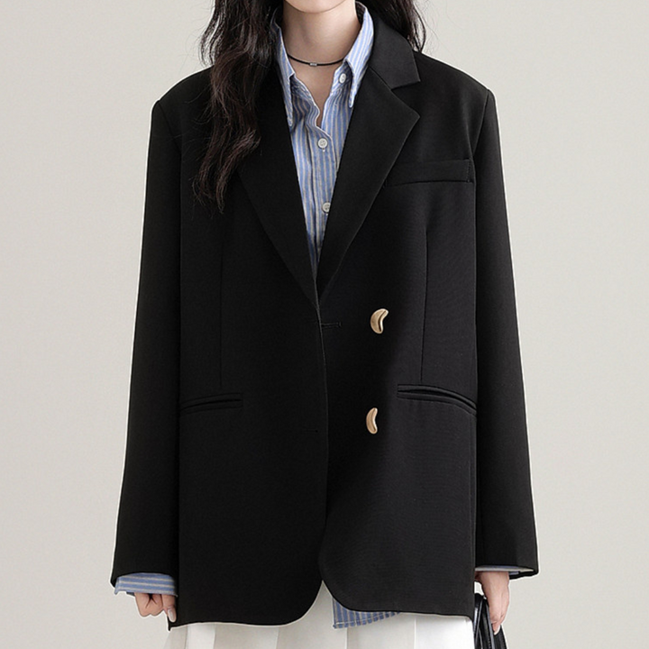 Black Profile Blazer For Women