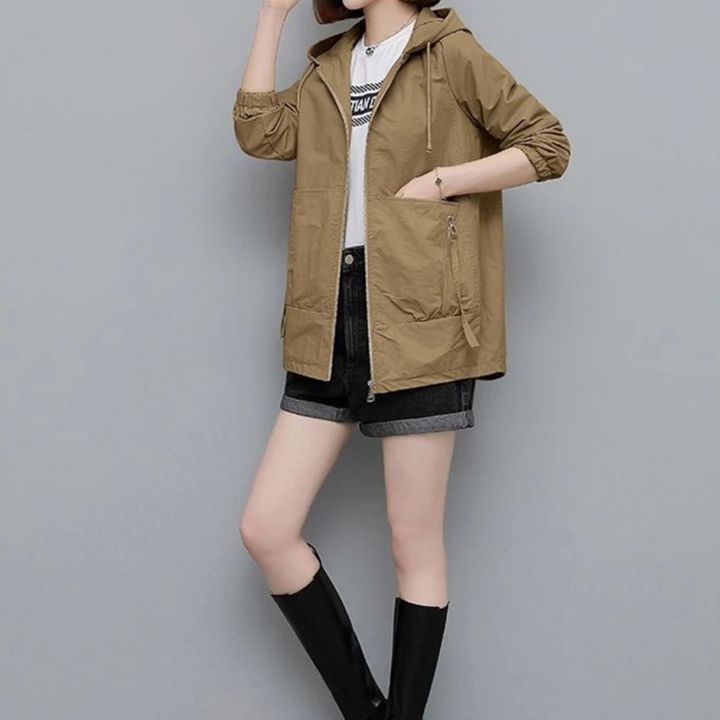 Causal Hooded Windbreaker