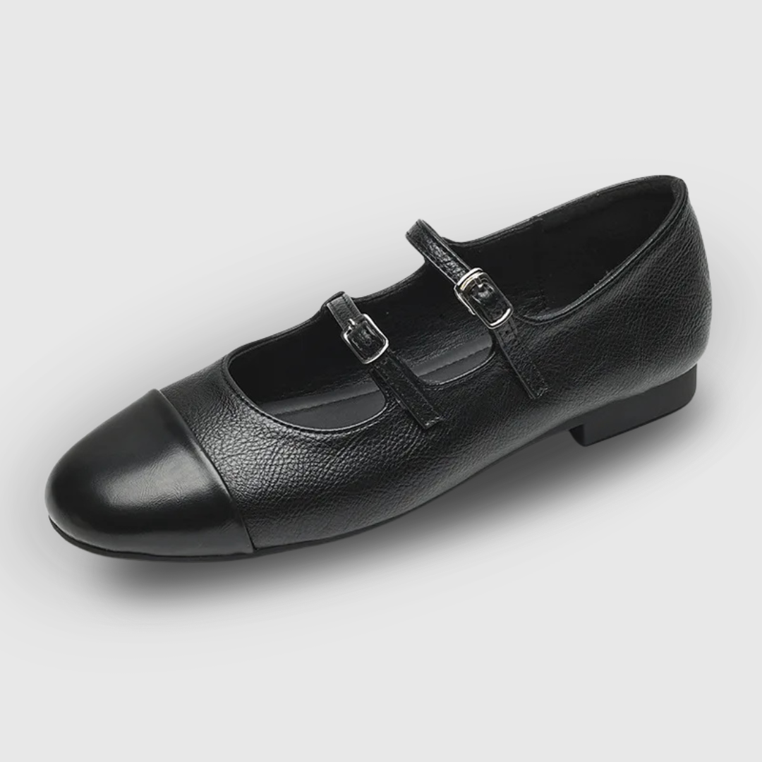 Double Buckle Flats