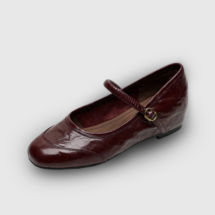 Round Toe Buckle Flats