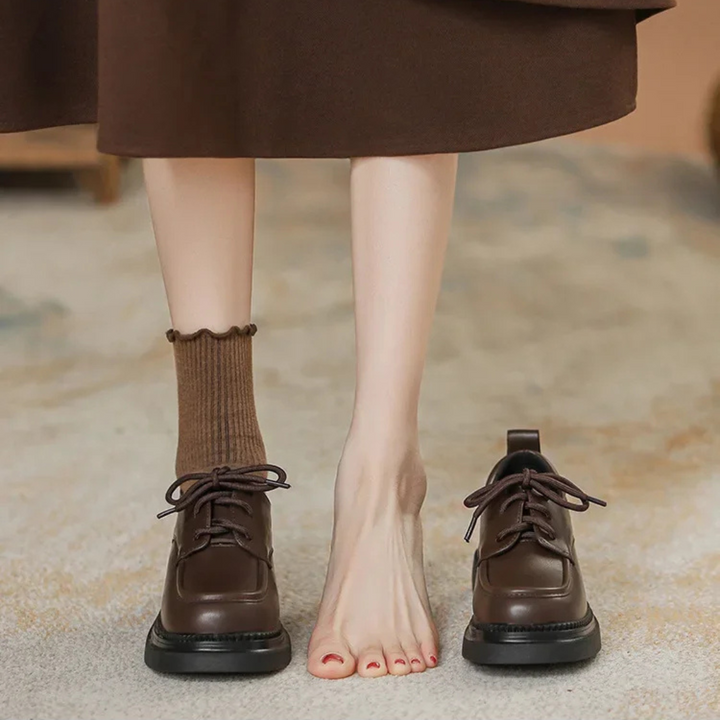 Lace-Up Thick Bottom British Style shoes
