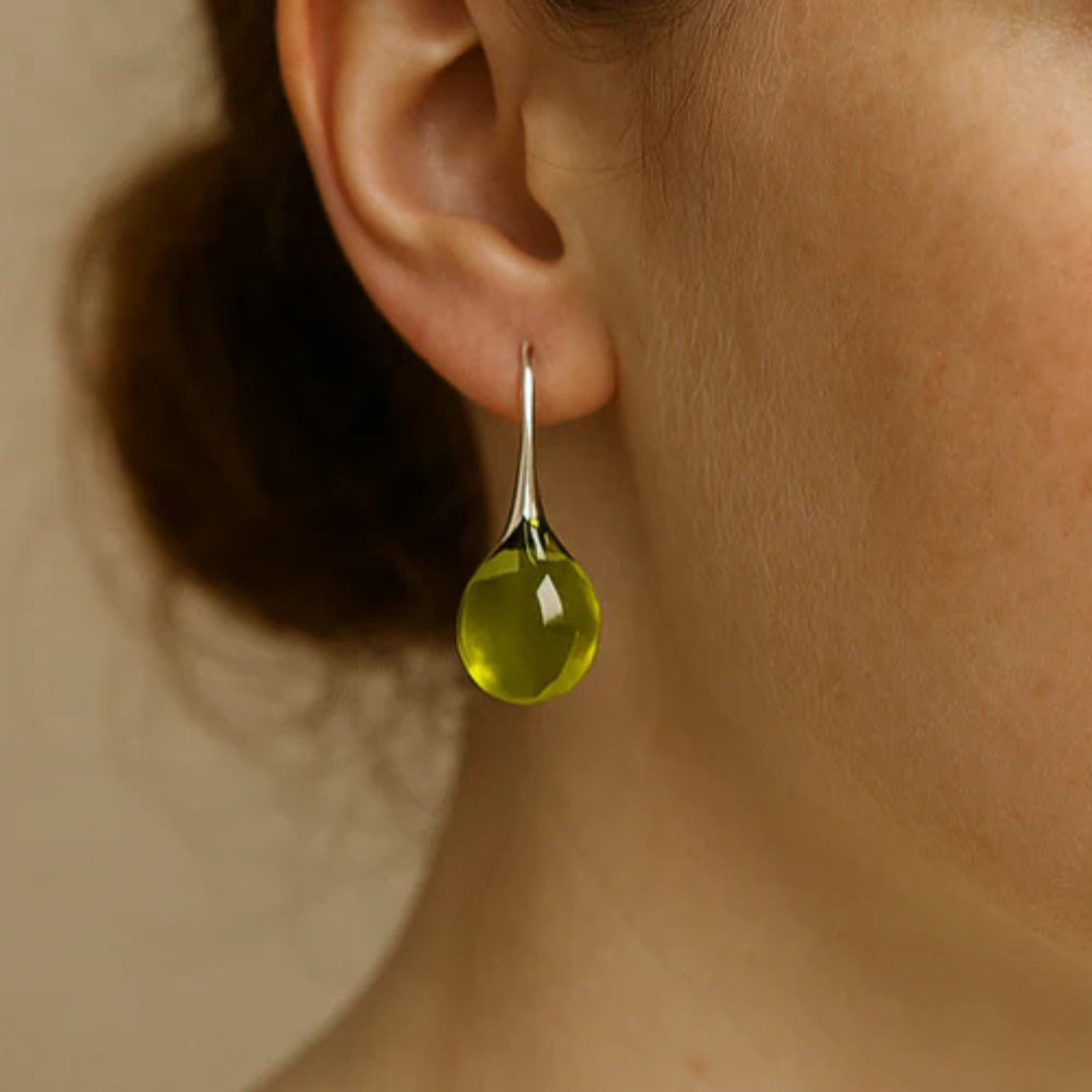 Olive Crystal Earrings