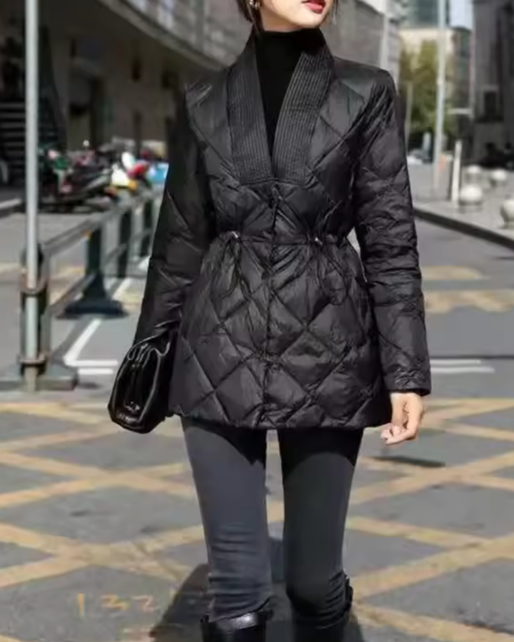 V-Neck Quilted Jacket