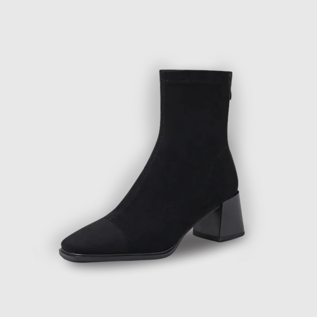 Thick Heel Square Head Boots