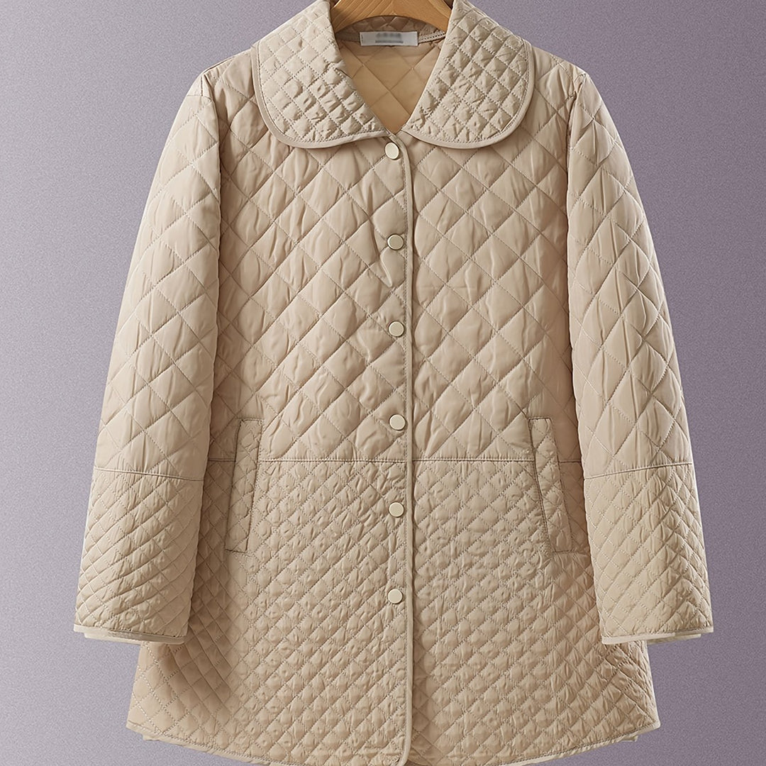 Diamond-Shaped Long Thin Coat for Women