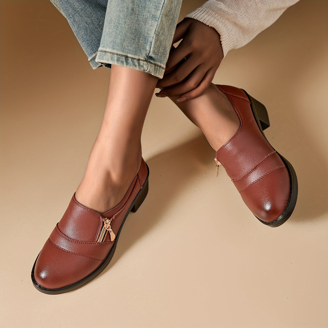 Chunky Platform High-Heel Mules