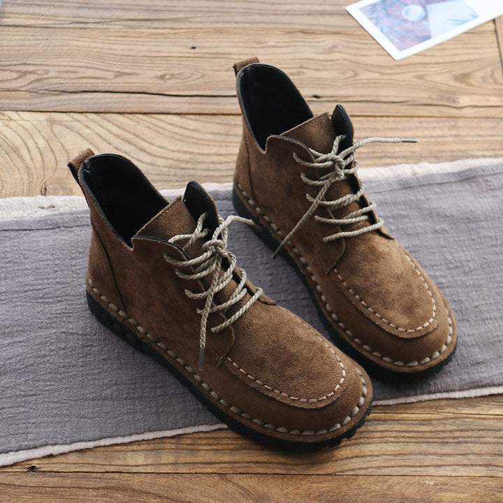 Soft Sole High-Top Lace-Up Women's Boots