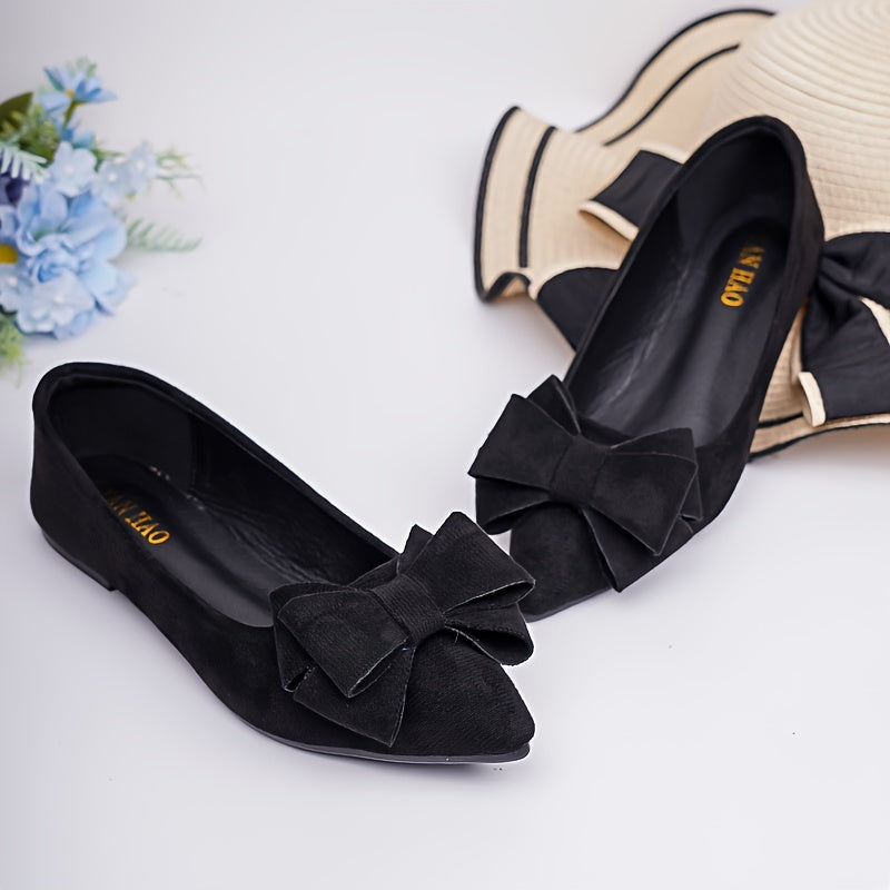 Solid Color Pointed Toe Soft Sole Shoes