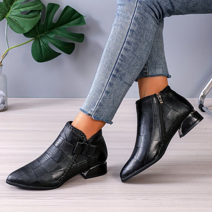 Women's Chunky Low Heel Ankle Boots