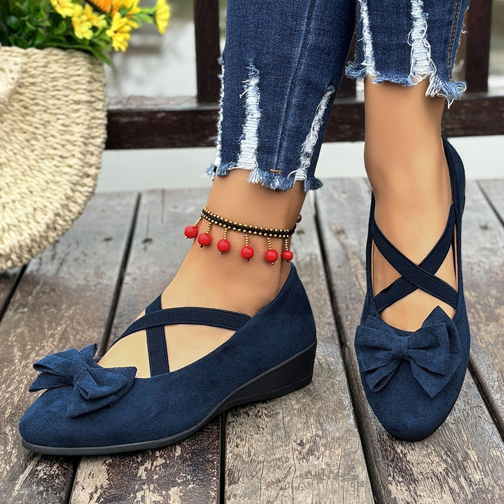 Women's Ballet Flats with Bow Detail