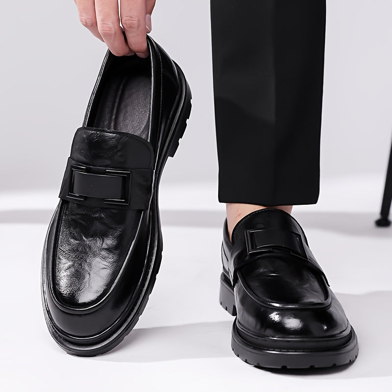 Classic Loafers with Buckle Strap