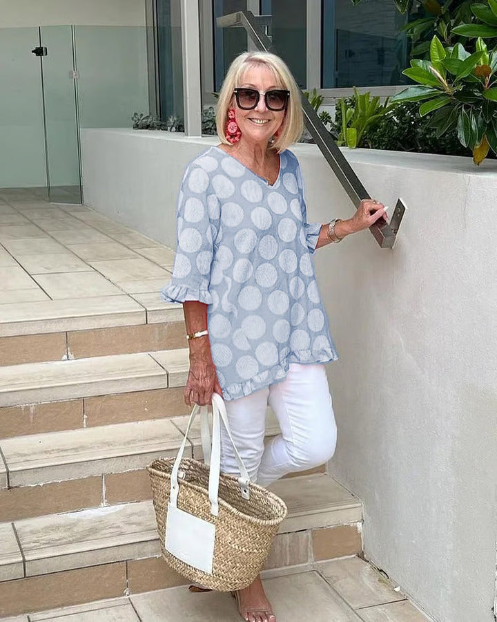 Relaxed V-neck Blouse