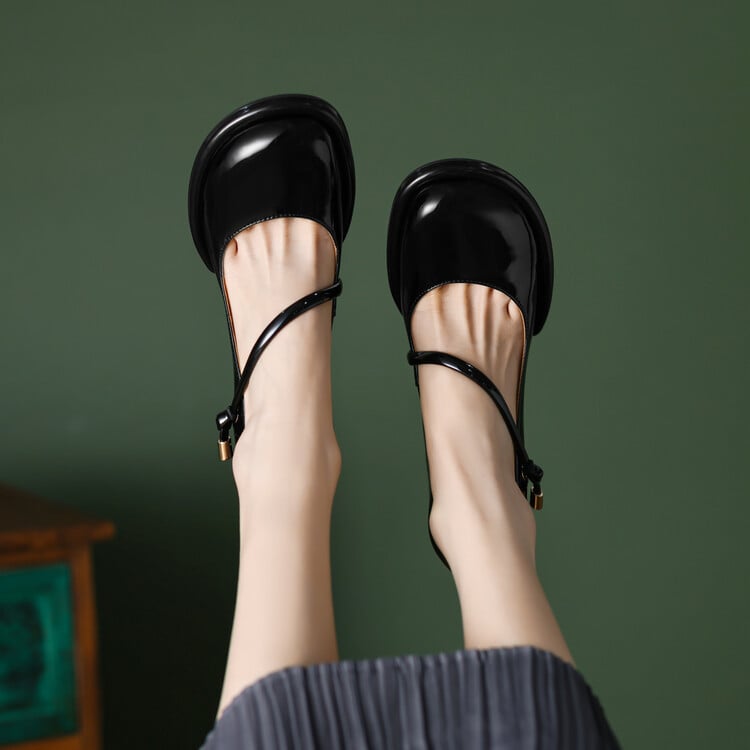 Chunky Heel Low-cut Shoes