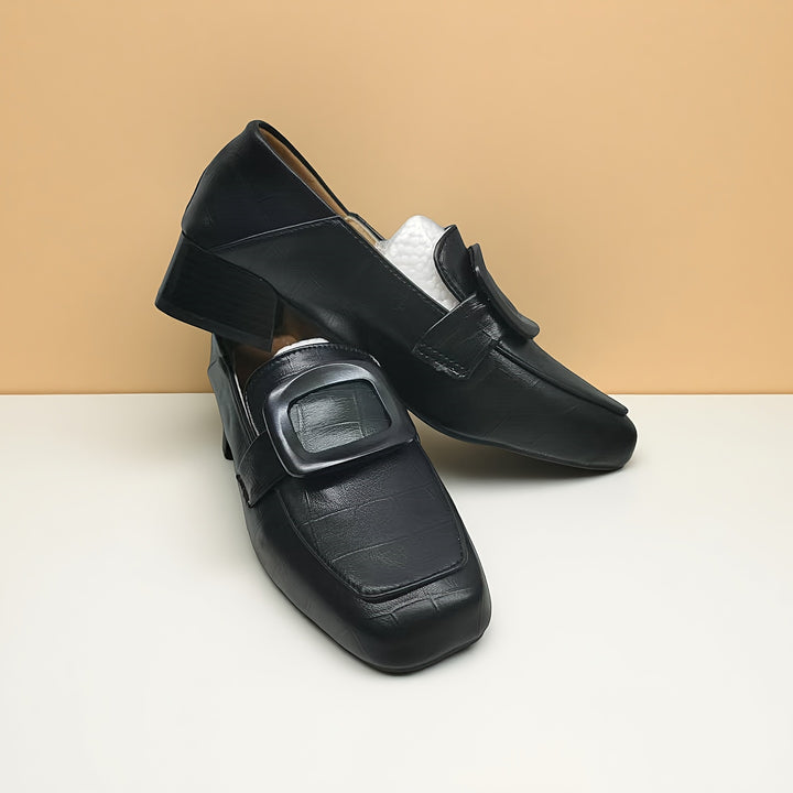Block Heel Loafers