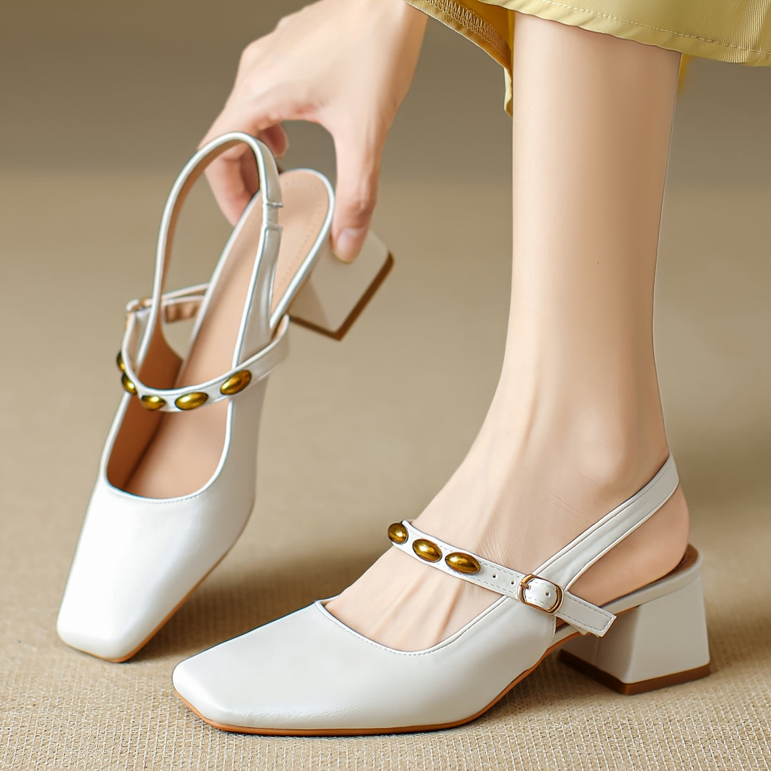 Elegant Chunky Block Heel Sandals