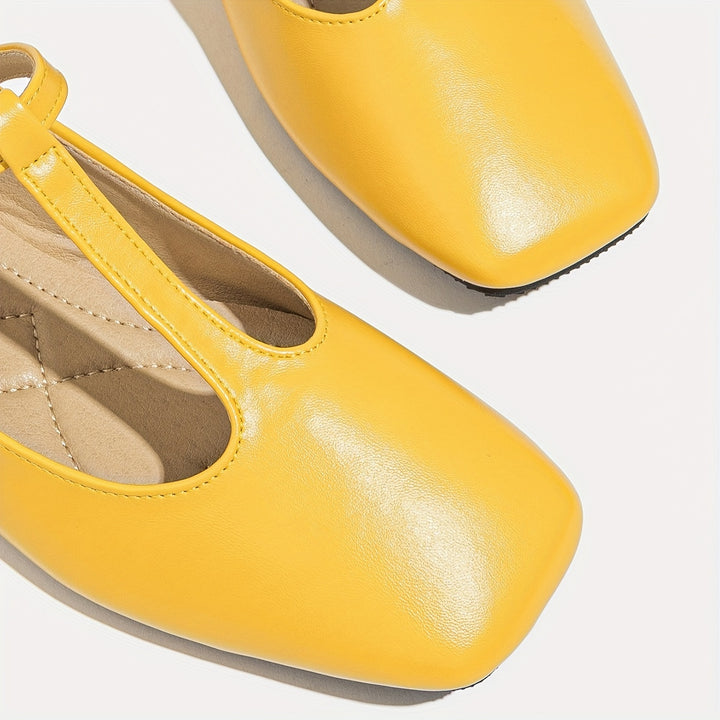Mary Jane Flats with T-Strap