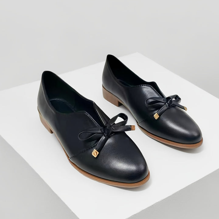 Elegant Bowknot Business Style Women's Slip-Ons