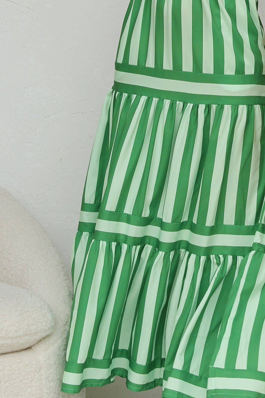 Off Shoulder Green Dress