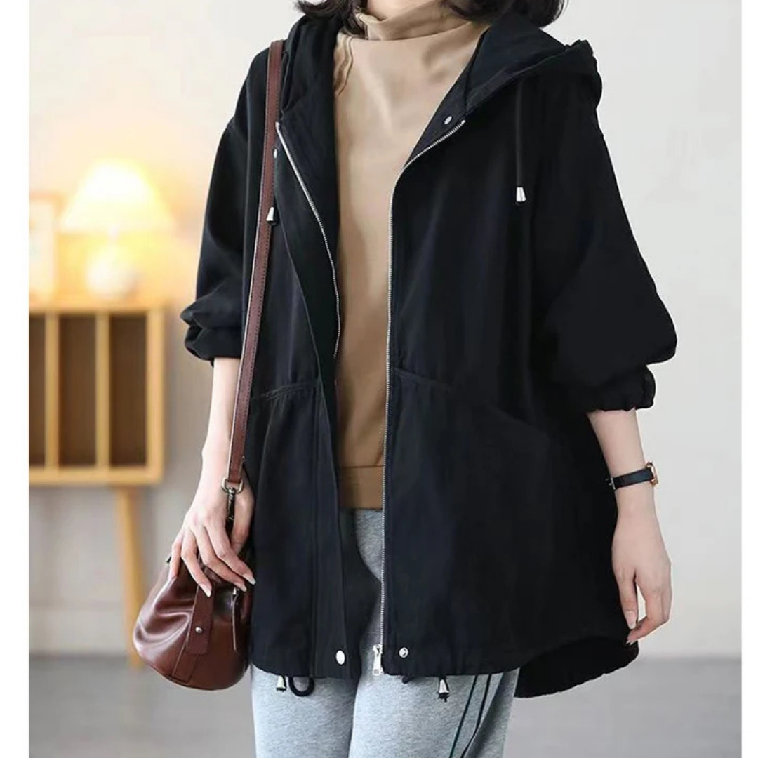 Women Hooded Trench Coat