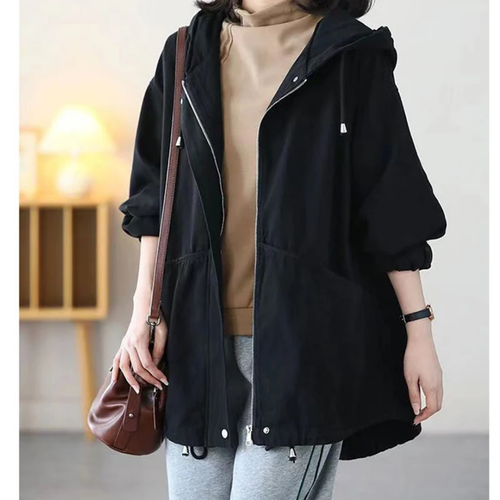 Women Hooded Trench Coat