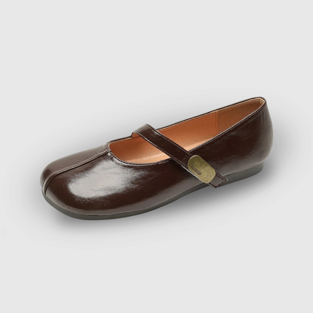 Round Toe Chunky Dress Flats