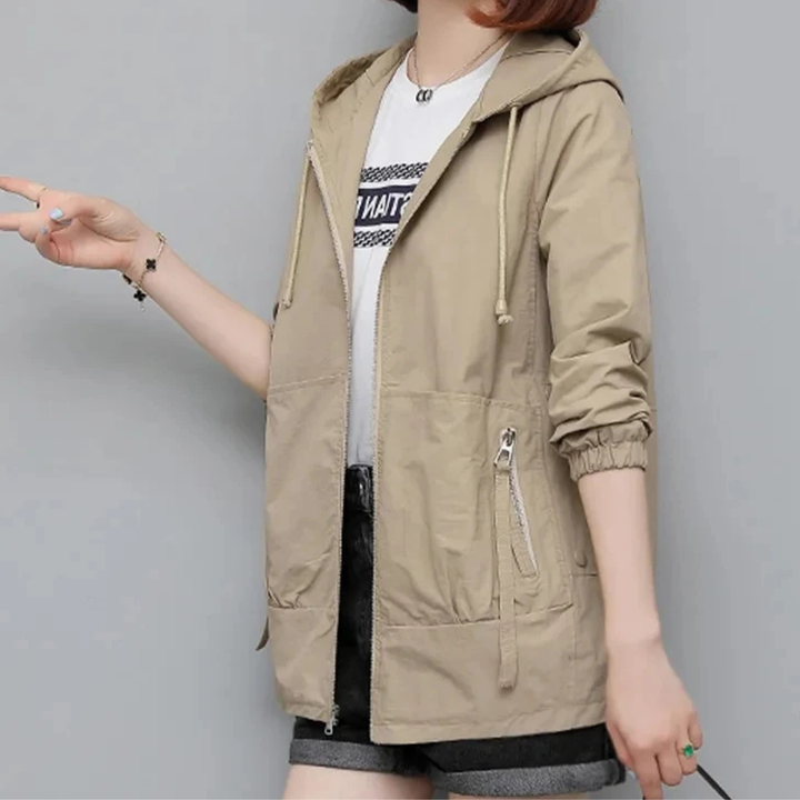 Causal Hooded Windbreaker