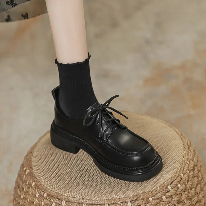 Lace-Up Thick Bottom British Style shoes