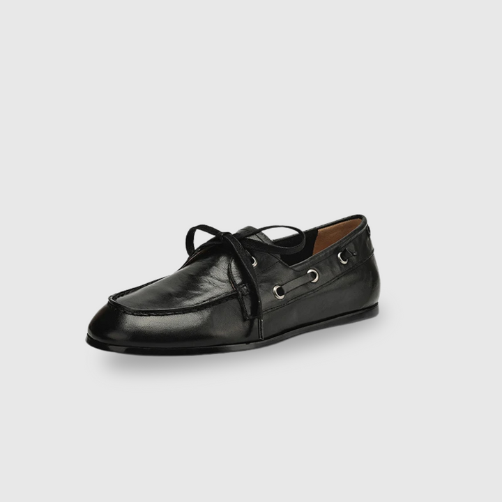 Round Toe Retro Leather Loafers