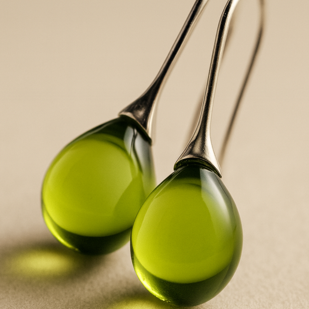 Olive Crystal Earrings