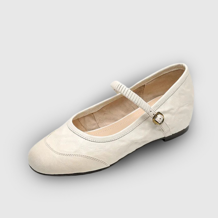 Round Toe Buckle Flats