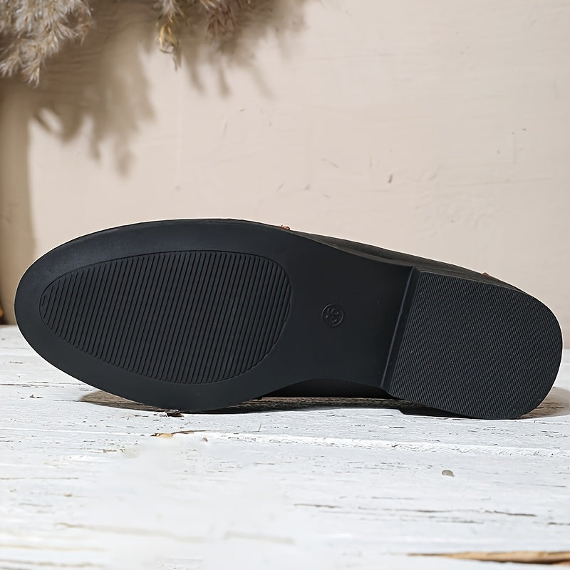 Vintage British Style Slip-On Loafers for Women