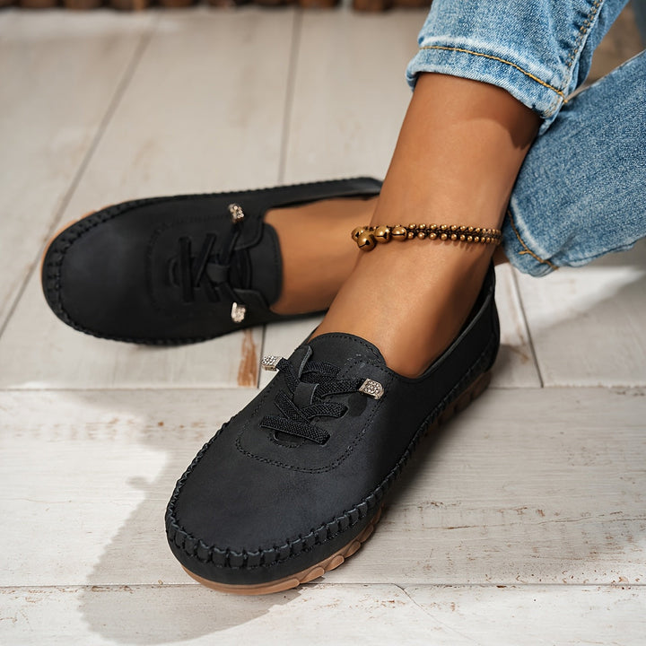 Lace Up Flat Walking Shoes