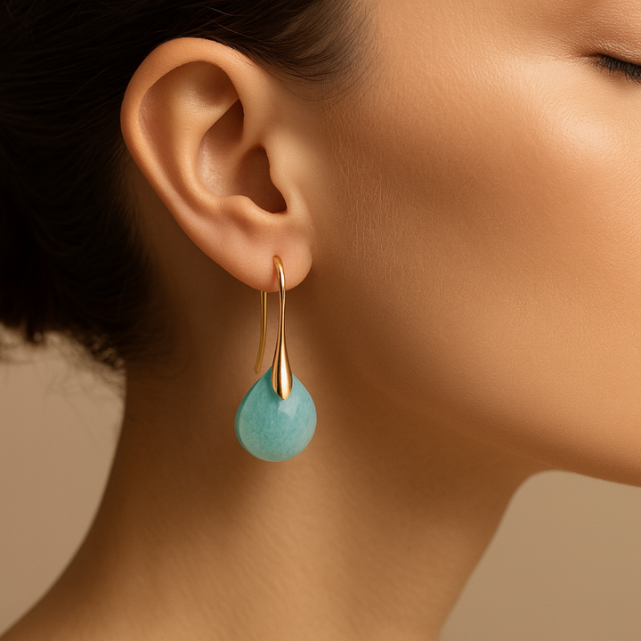 Ocean Gold Drop Earrings
