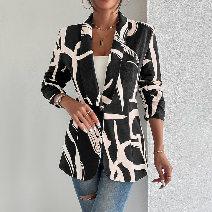 Women's Abstract Print Blazer